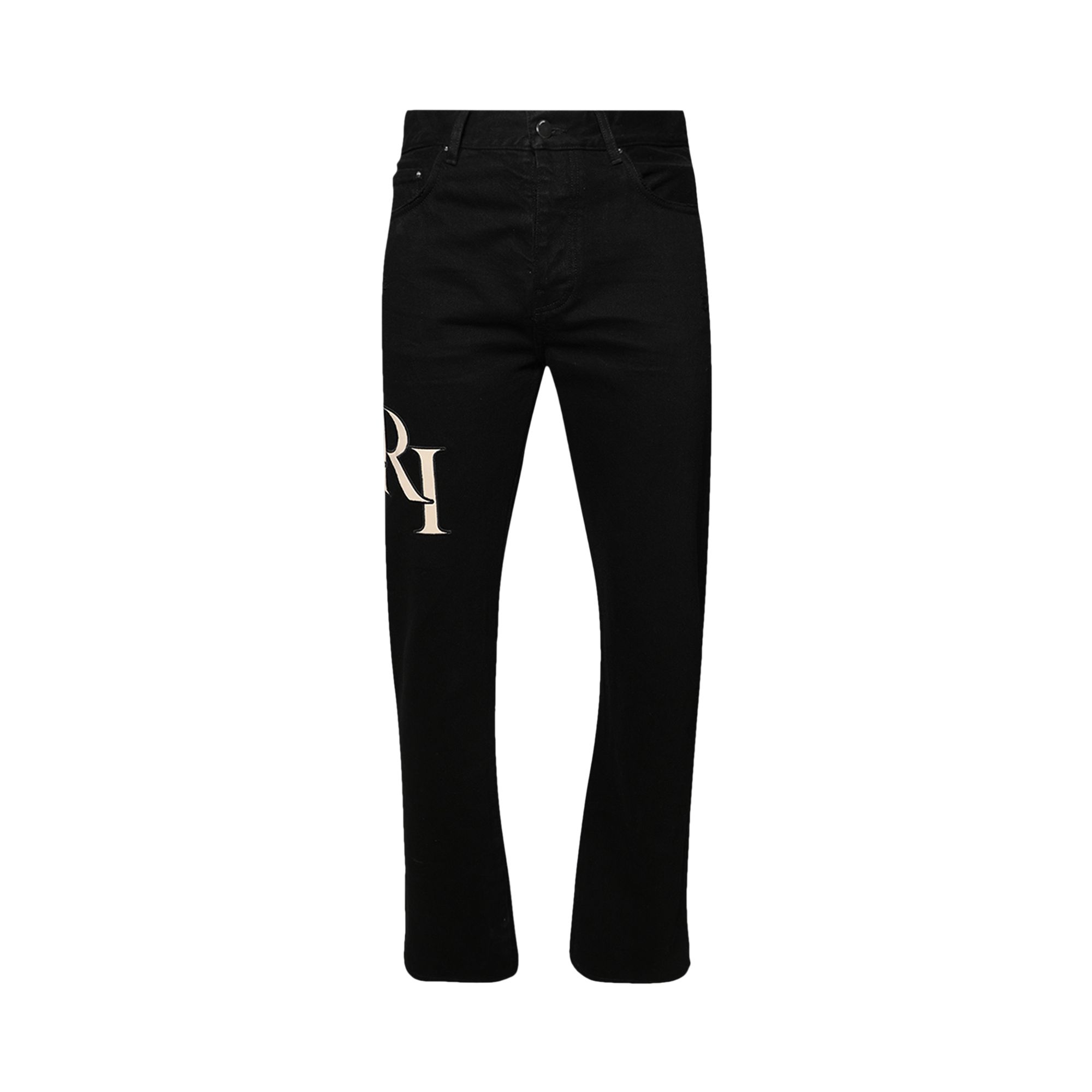 Amiri Staggered Logo Straight Jean 'Black' | Men's Size 36