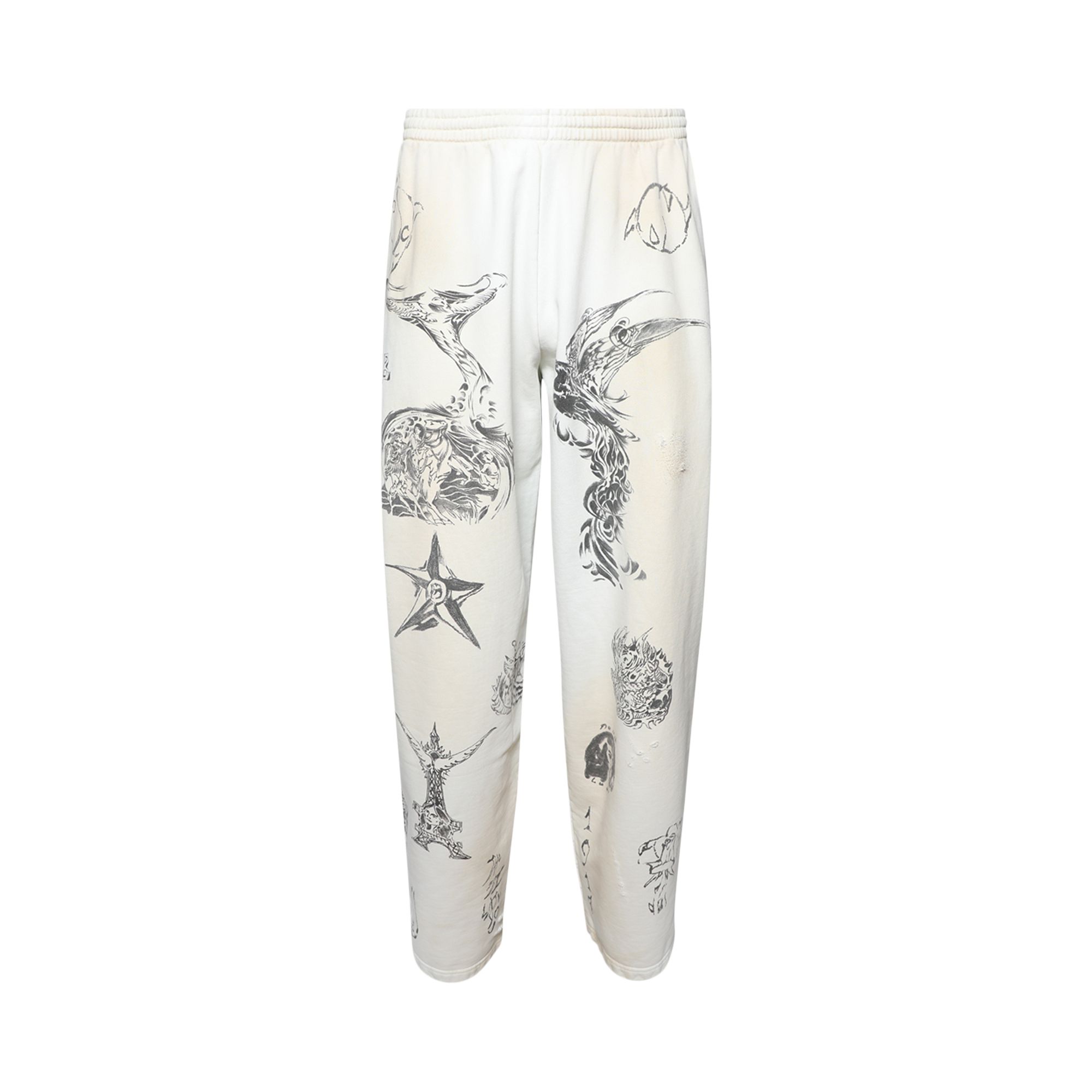 Balenciaga Baggy Sweatpants 'Off White/Black' | Men's Size S