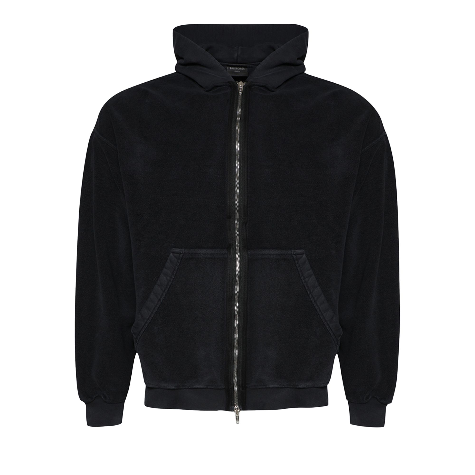 Pre-owned Balenciaga Inside Out Zip-up Hoodie 'faded Black' | Men's Size Xl