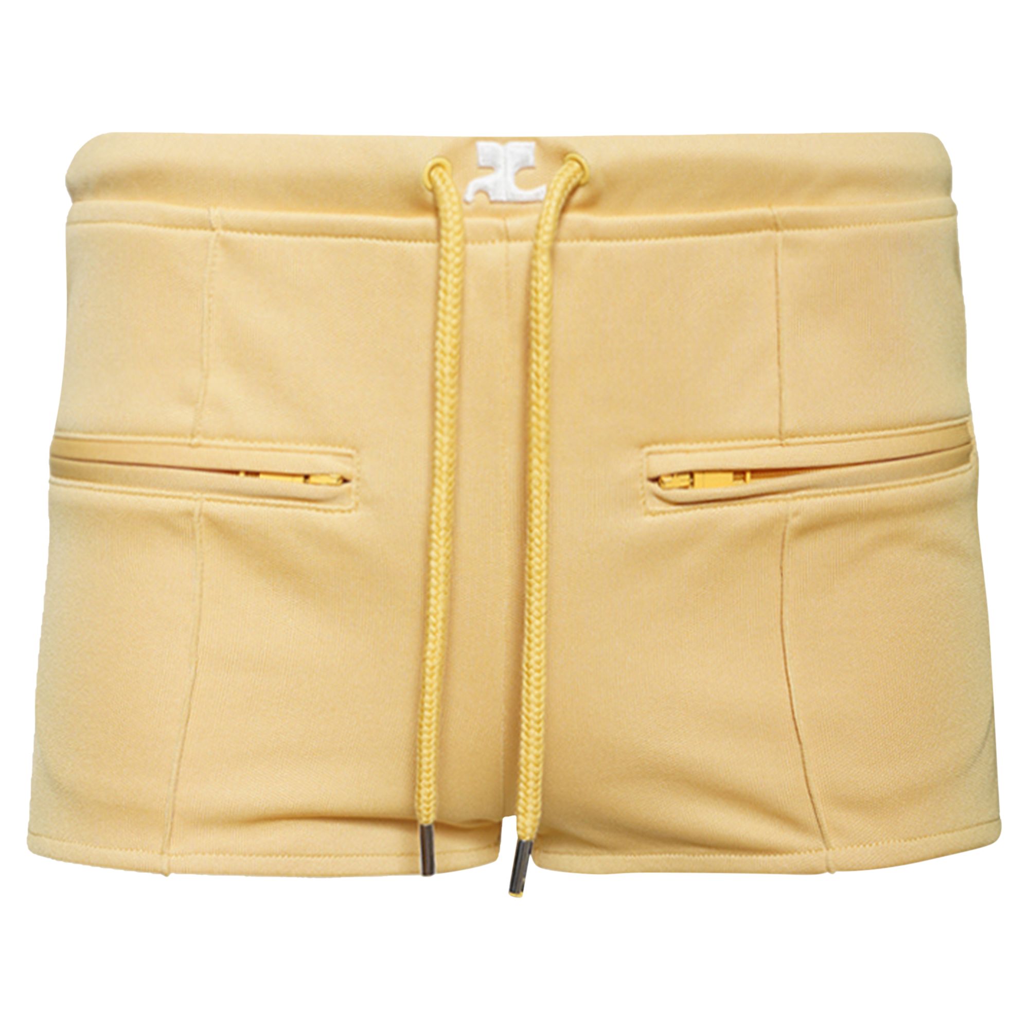 Courrèges Interlock Tracksuit Mini Short 'Pollen' | Yellow | Women's Size XS