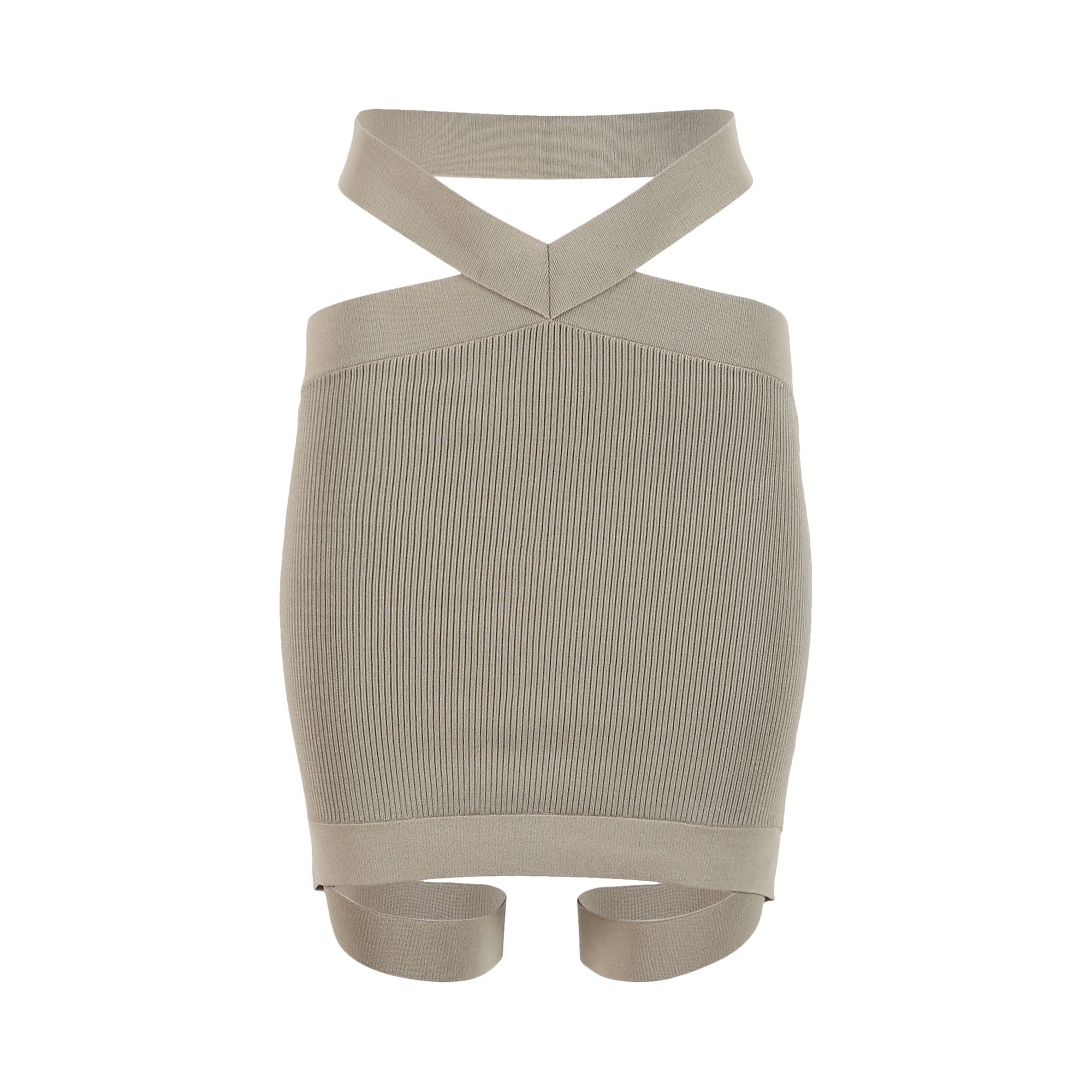 Pre-owned Dion Lee Cross Rib Skirt 'sand/military' | Tan | Women's Size L
