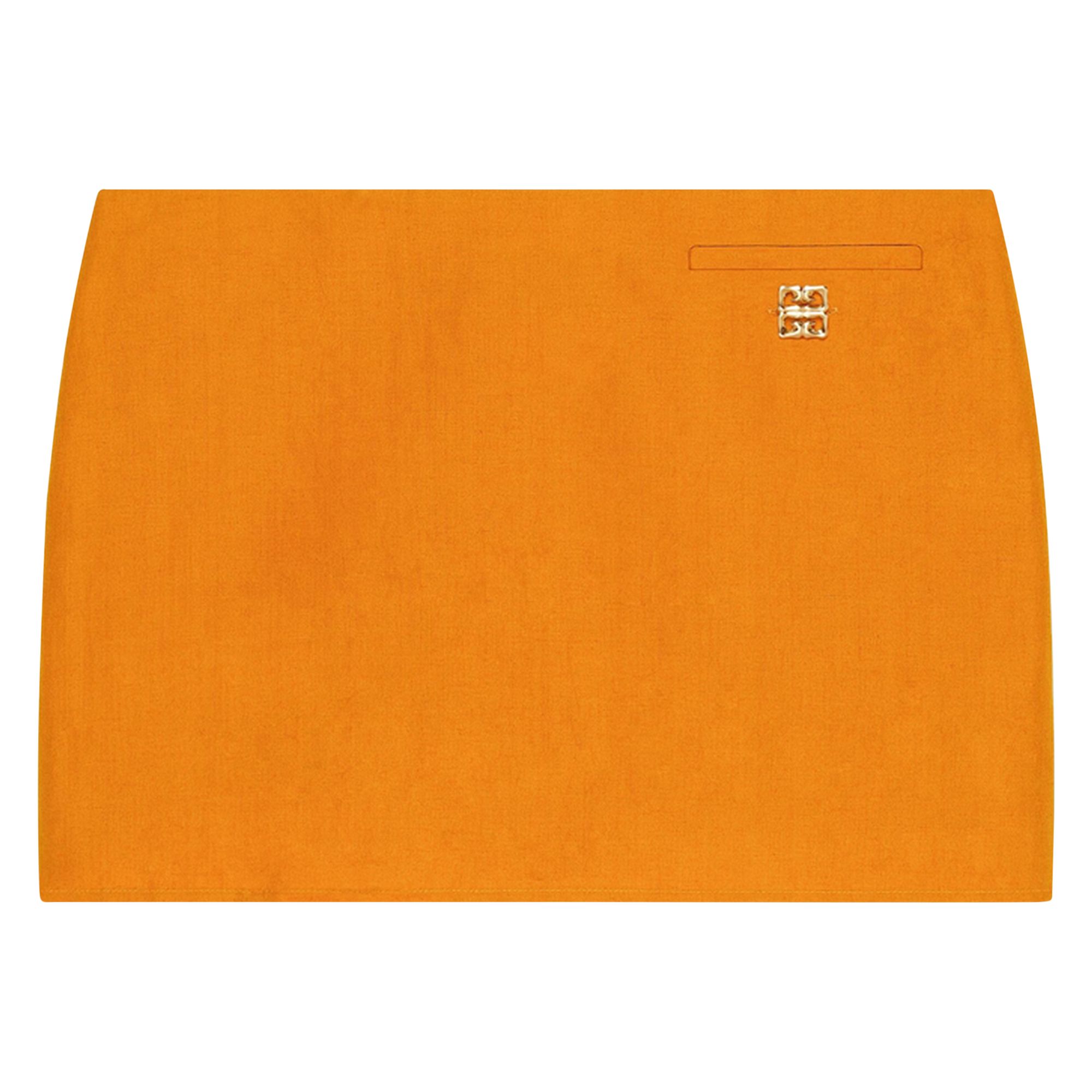 Pre-owned Givenchy Mini Skirt With 4g Liquid 'dark Orange' | Women's Size 38
