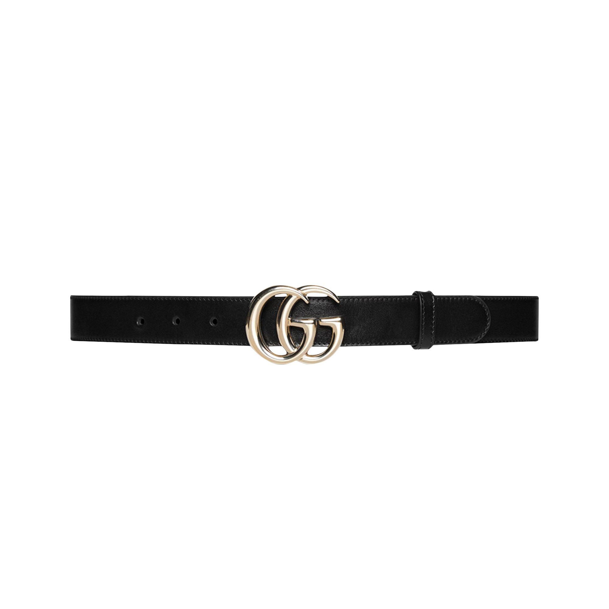 GUCCI Pre-owned Gg Marmont Thin Belt 'black' | Women's Size 75