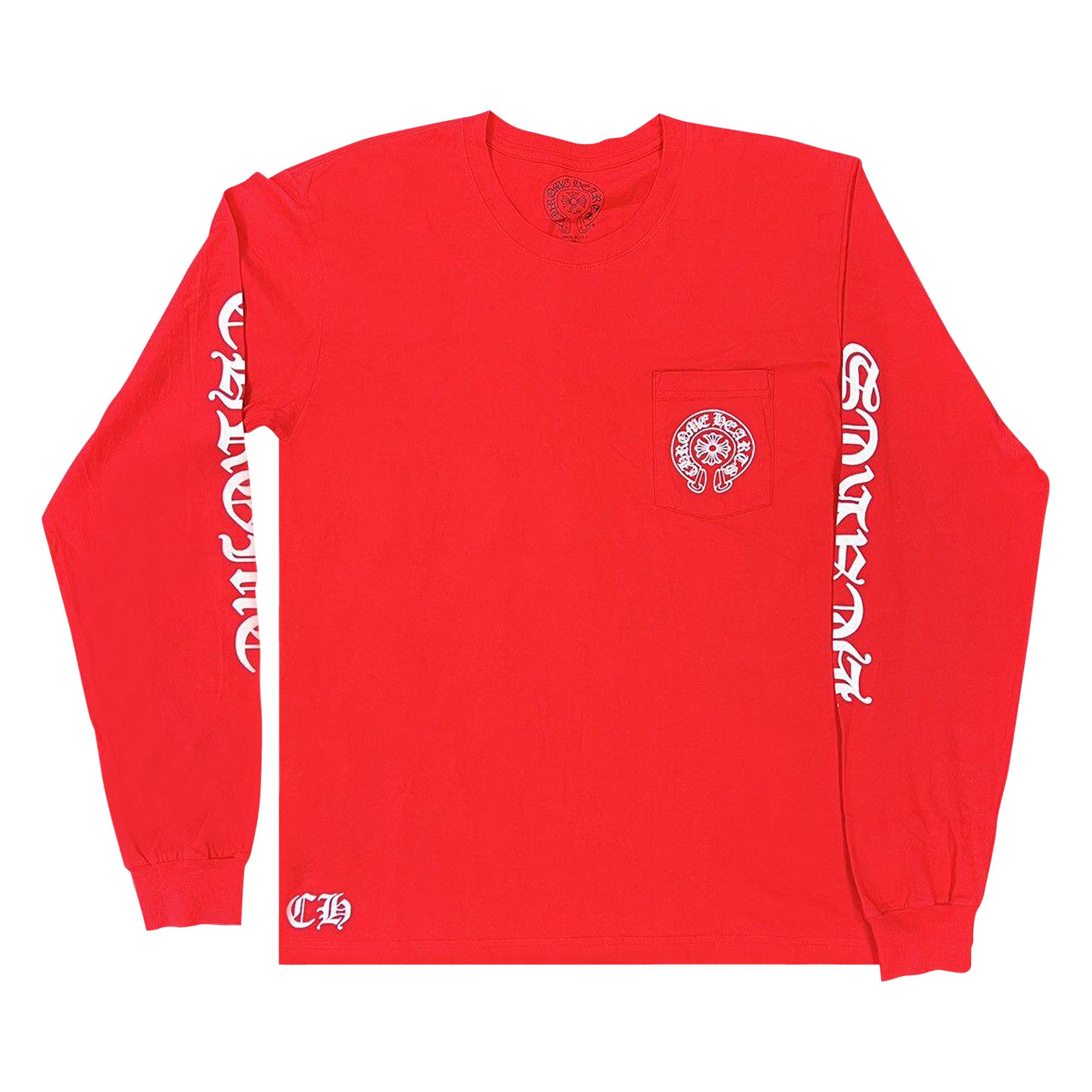 Pre-owned Chrome Hearts Scroll Label Long-sleeve 'red' | Men's Size M