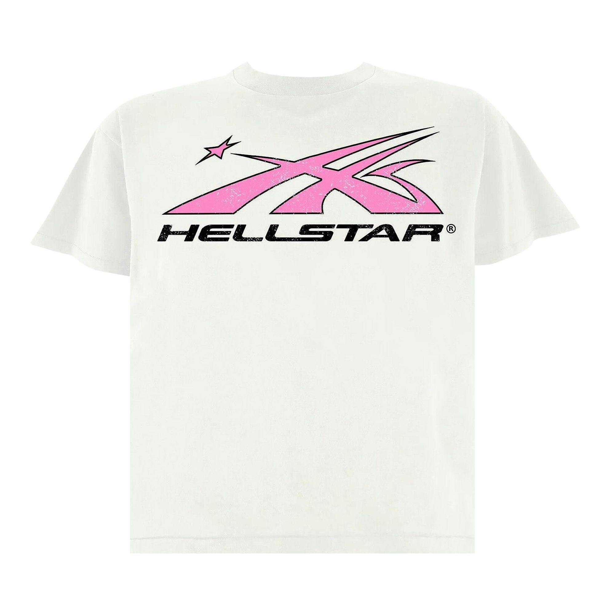 Hellstar Sport Logo T-Shirt 'White/Pink' | Men's Size XL