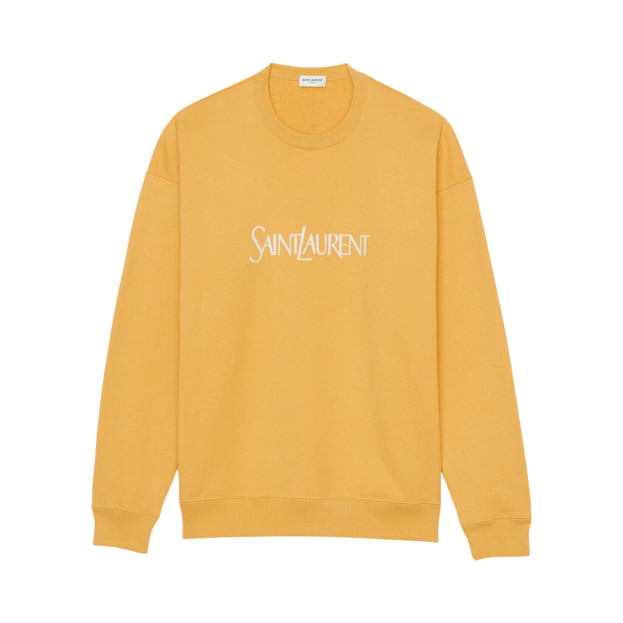 Saint Laurent Basic Sweater 'Yellow/Natural' | Tan | Men's Size L