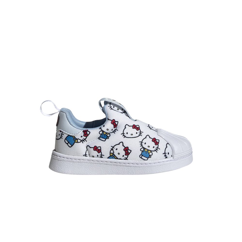 Pre-owned Adidas Originals Adidas Hello Kitty X Superstar 360 I 'white Allover Print' | Infant Size 4