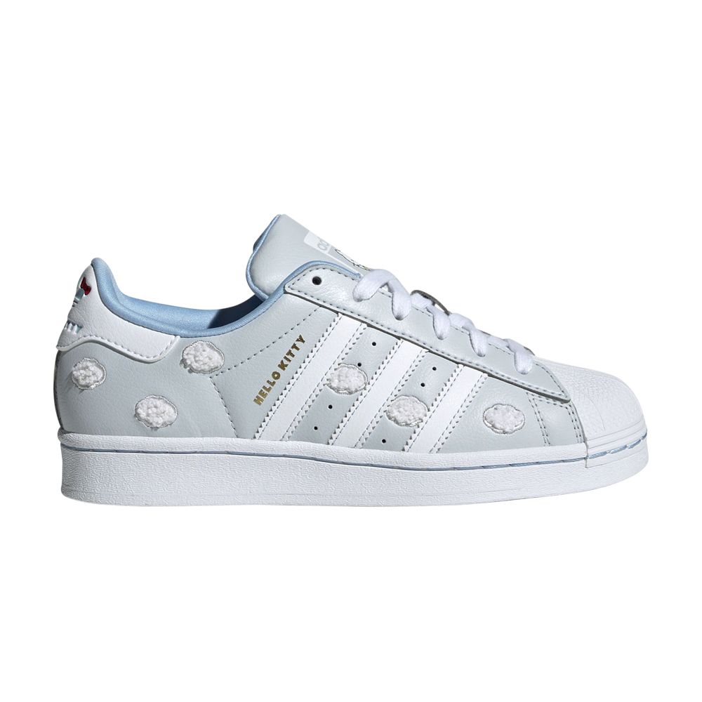 Pre-owned Adidas Originals Adidas Hello Kitty X Superstar J 'embroidered Clouds' | Blue | Kid's Size 3.5