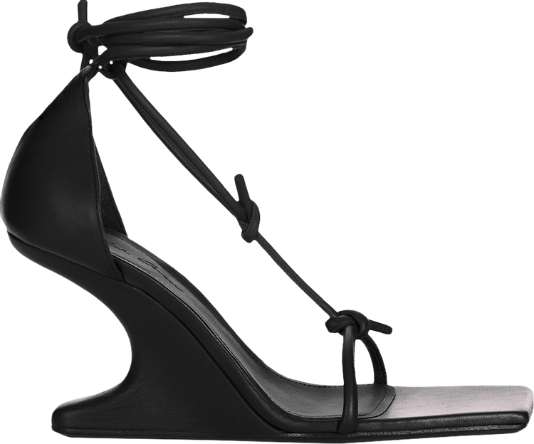 Rick Owens Wmns Lido Cantilever 8 T Straps Sandal Black