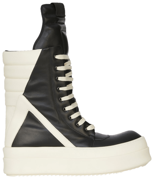 Size 10.0 Rick Owens Porterville Mega Geobasket Black Milk