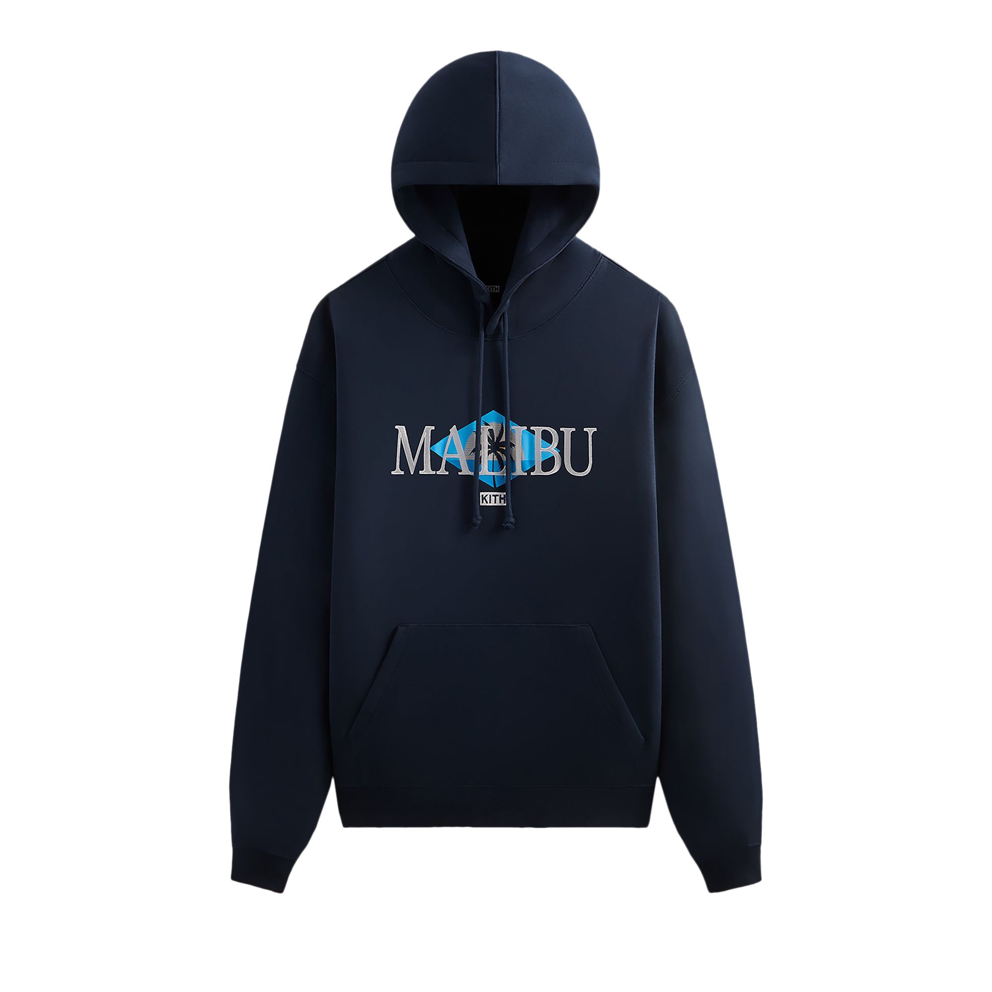 Pre-owned Kith Malibu Palm Hoodie 'nocturnal' | Blue | Men's Size L