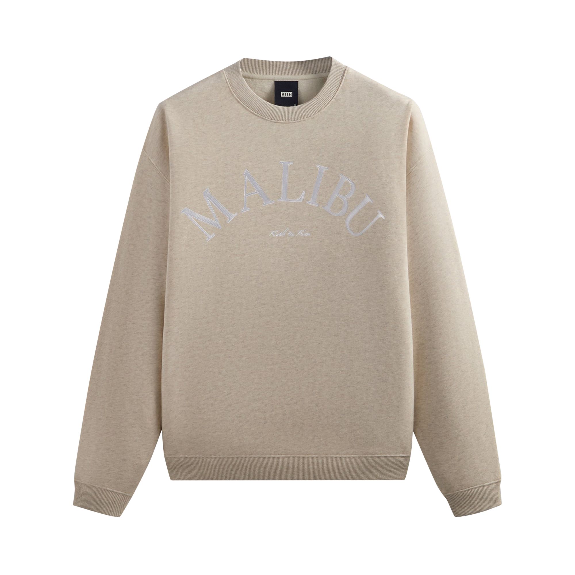 Kith Malibu Souvenir Crewneck 'Heather Oatmeal' | Tan | Men's Size XL