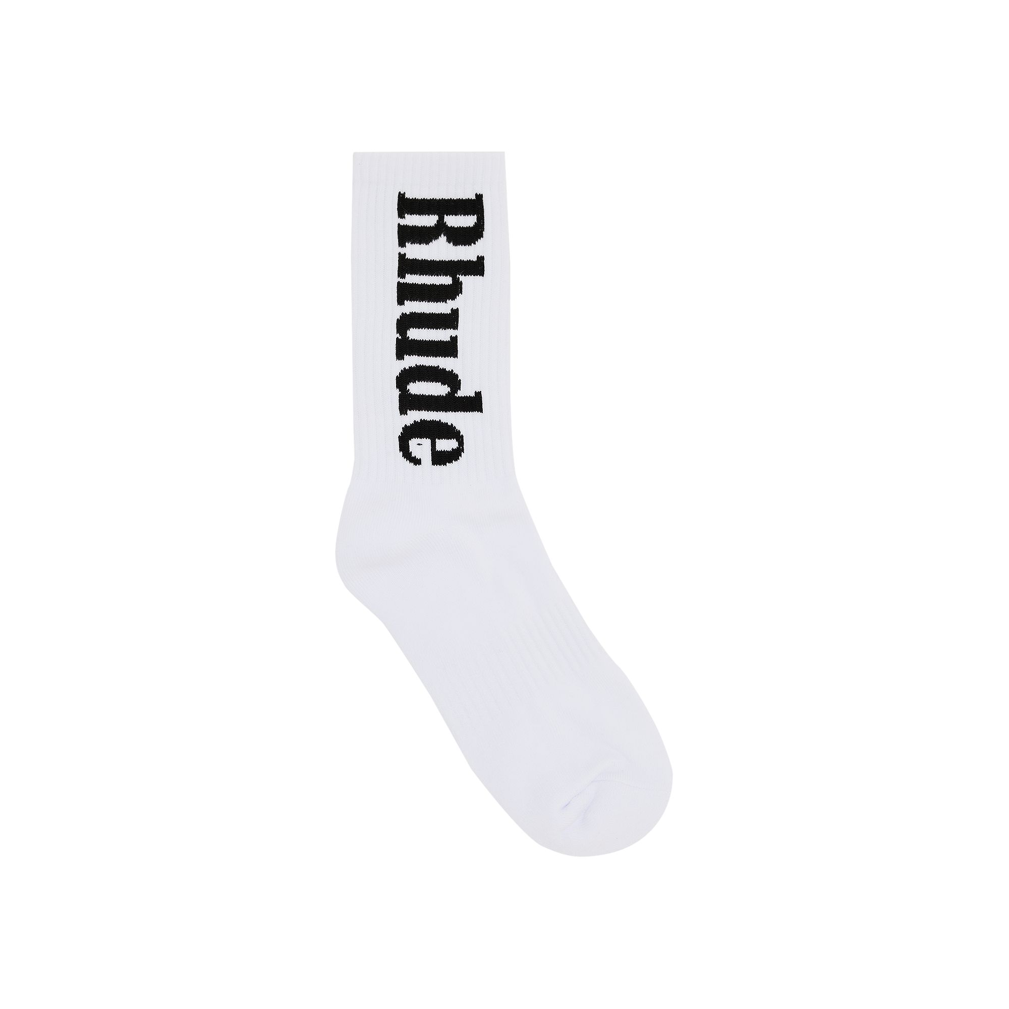 Rhude Logo Sock 'White/Black' | Men's Size Onesize