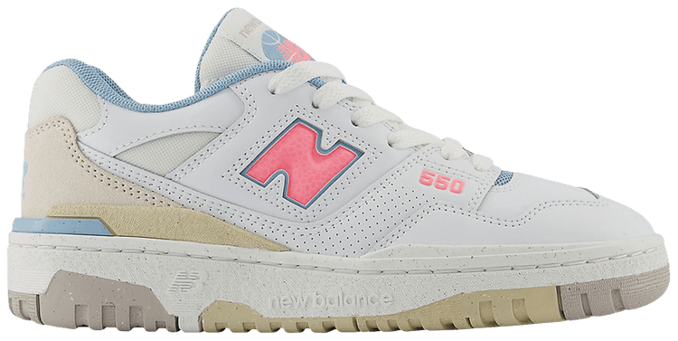 New Balance 550 Big Kid White Ultra Pink Blue