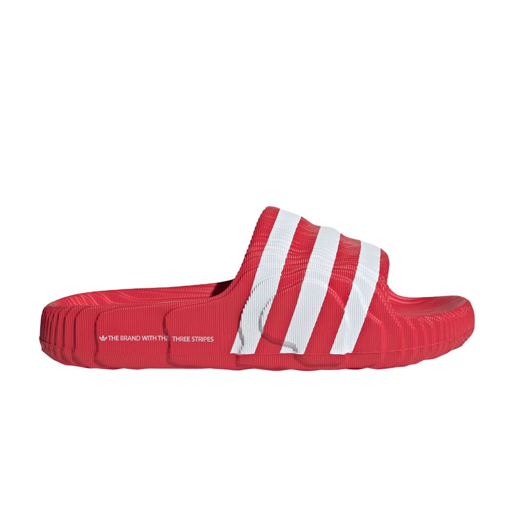 adidas Adilette 22 Slides 'Scarlet White' | Red | Men's Size 8