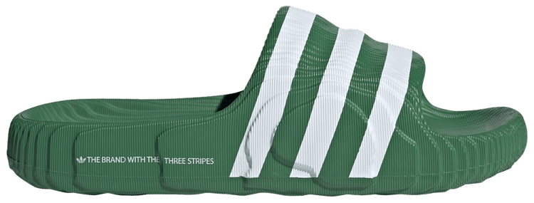 Neon green adidas slides discount