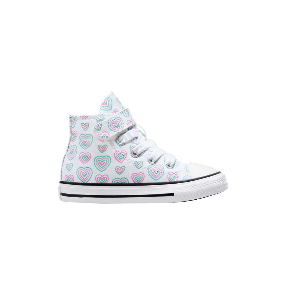 Pre-owned Converse Chuck Taylor All Star Easyon High Td 'hearts' | White | Infant Size 9