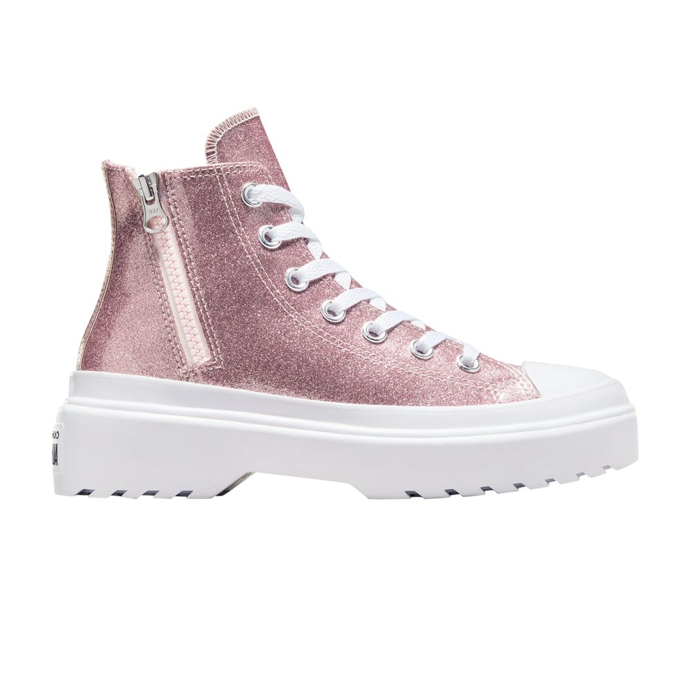 CONVERSE Pre-owned Chuck Taylor All Star Lugged Lift Platform High Gs 'glitter - Blush Hush' | Pink | Kid's Si