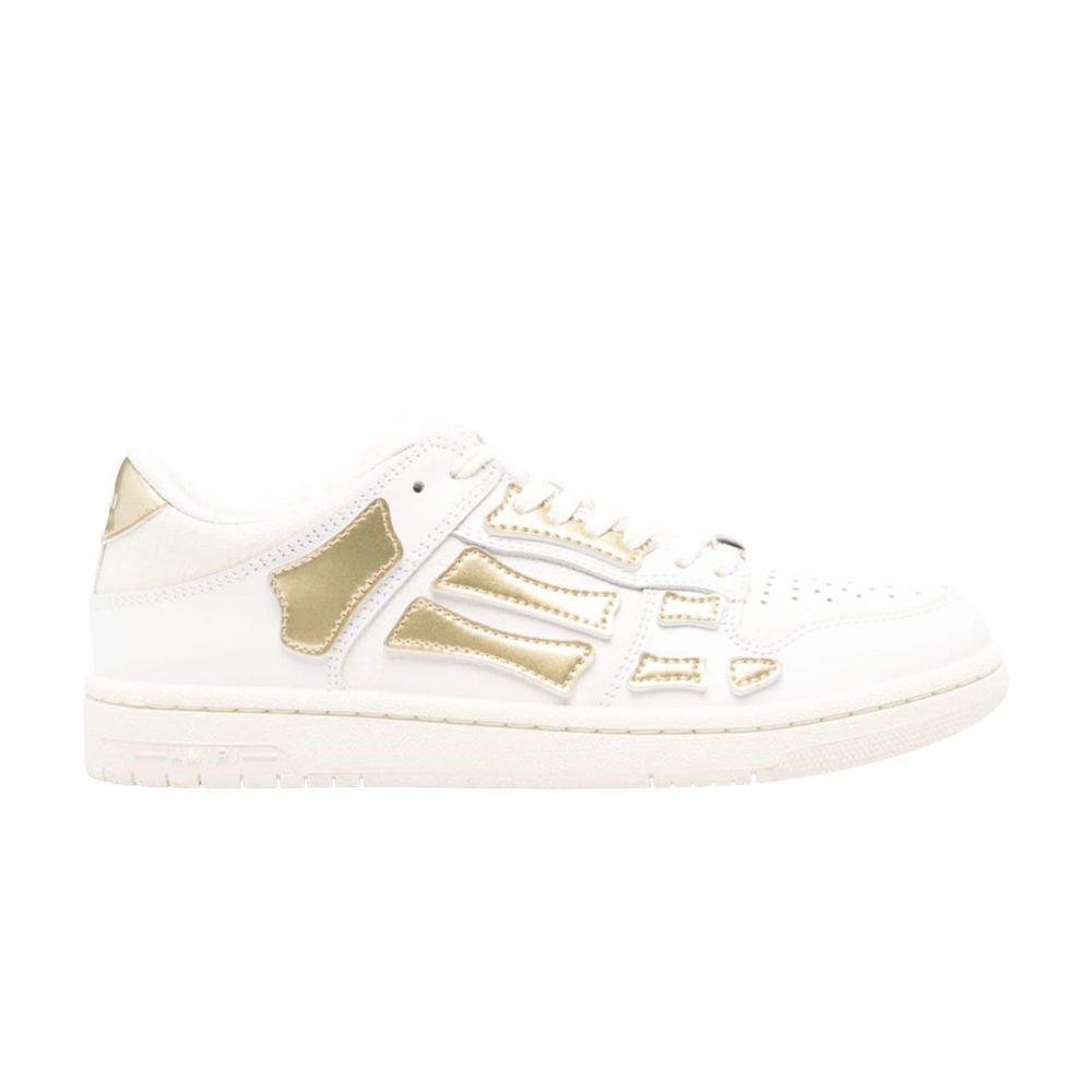 Amiri Amiri Skel Top Low ' Metallic - White Gold' | Men's Size 40