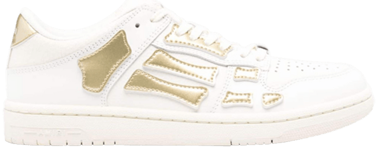 Amiri Wmns Skel Top Low  Metallic   White Gold