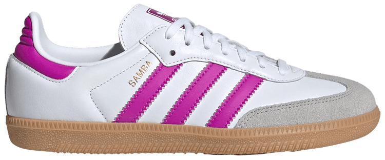 Adidas Kids Grade School Samba OG Shoes Size 5.5 White Purple