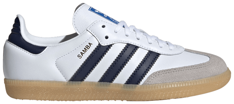 Adidas samba white navy store