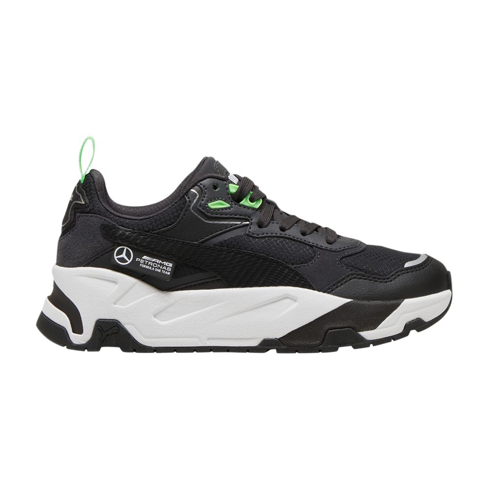 Pre-owned Puma Mercedes-amg Petronas F1 X Trinity Big Kid 'black Fizzy Green' | Kid's Size 6
