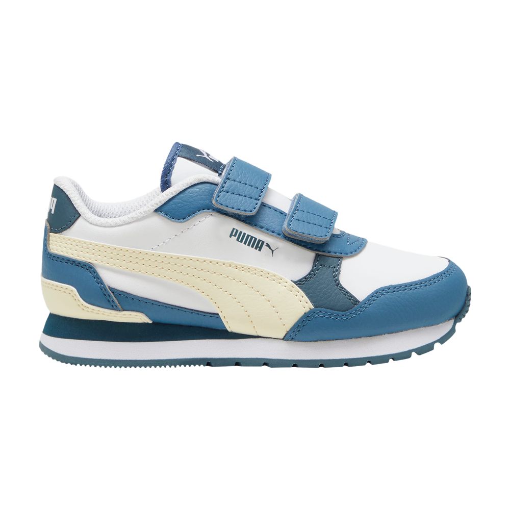 Puma ST Runner v4 Leather Little Kid 'Blue Horizon Creamy Vanilla' | Kid's Size 12.5 - 399737-04