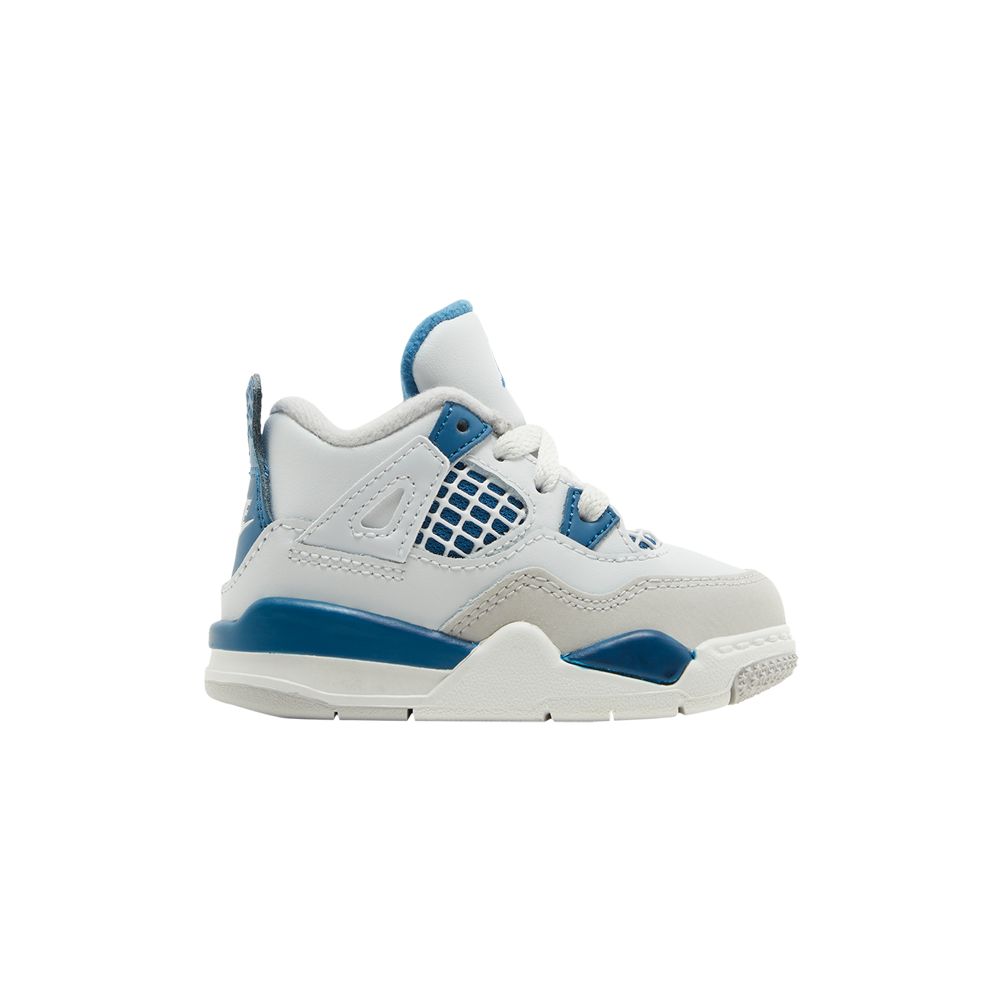 Pre-owned Air Jordan 4 Retro Td 'military Blue' 2024 | White | Infant Size 8