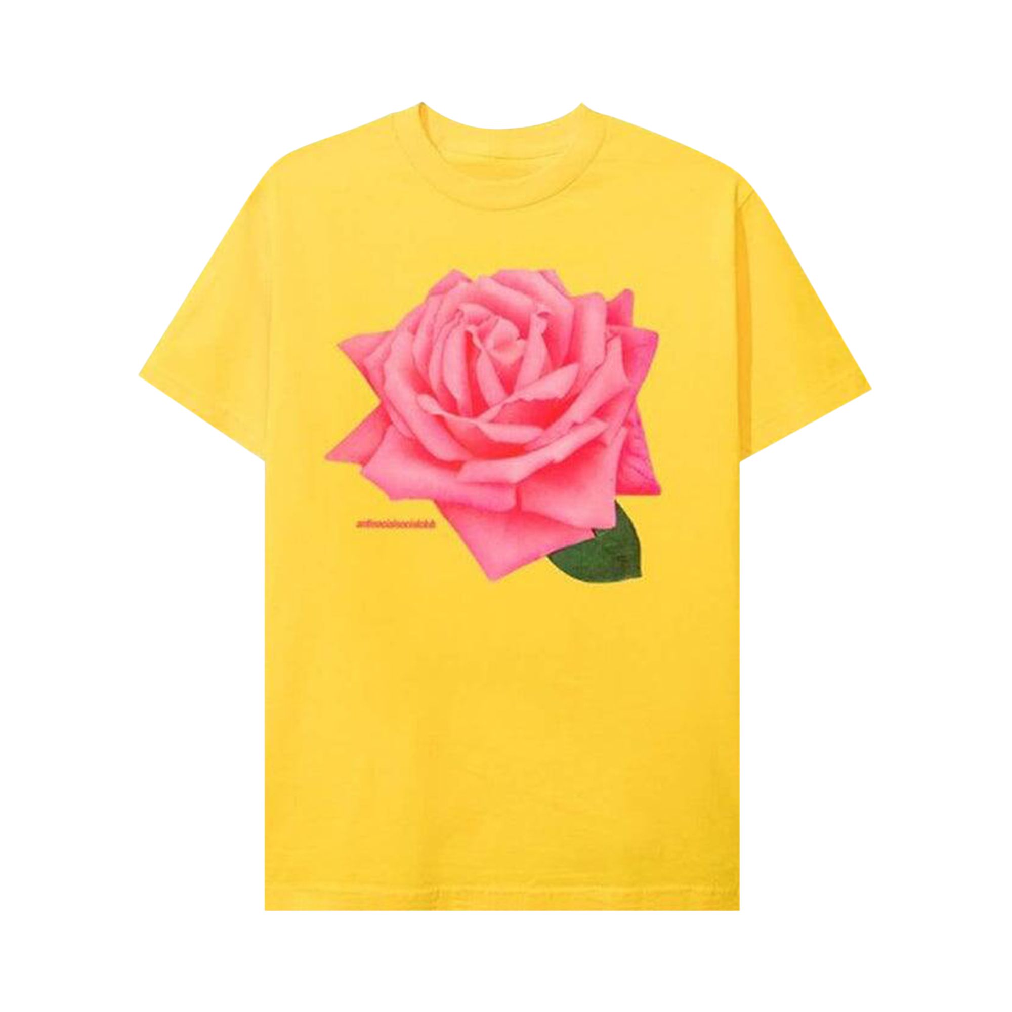 Pre-owned Anti Social Social Club Underglow Rose Tee 'yellow' | Men's Size M