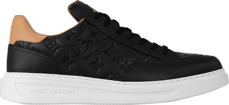 Louis Vuitton Beverly Hills Sneaker Black Brown Monogram Embossed