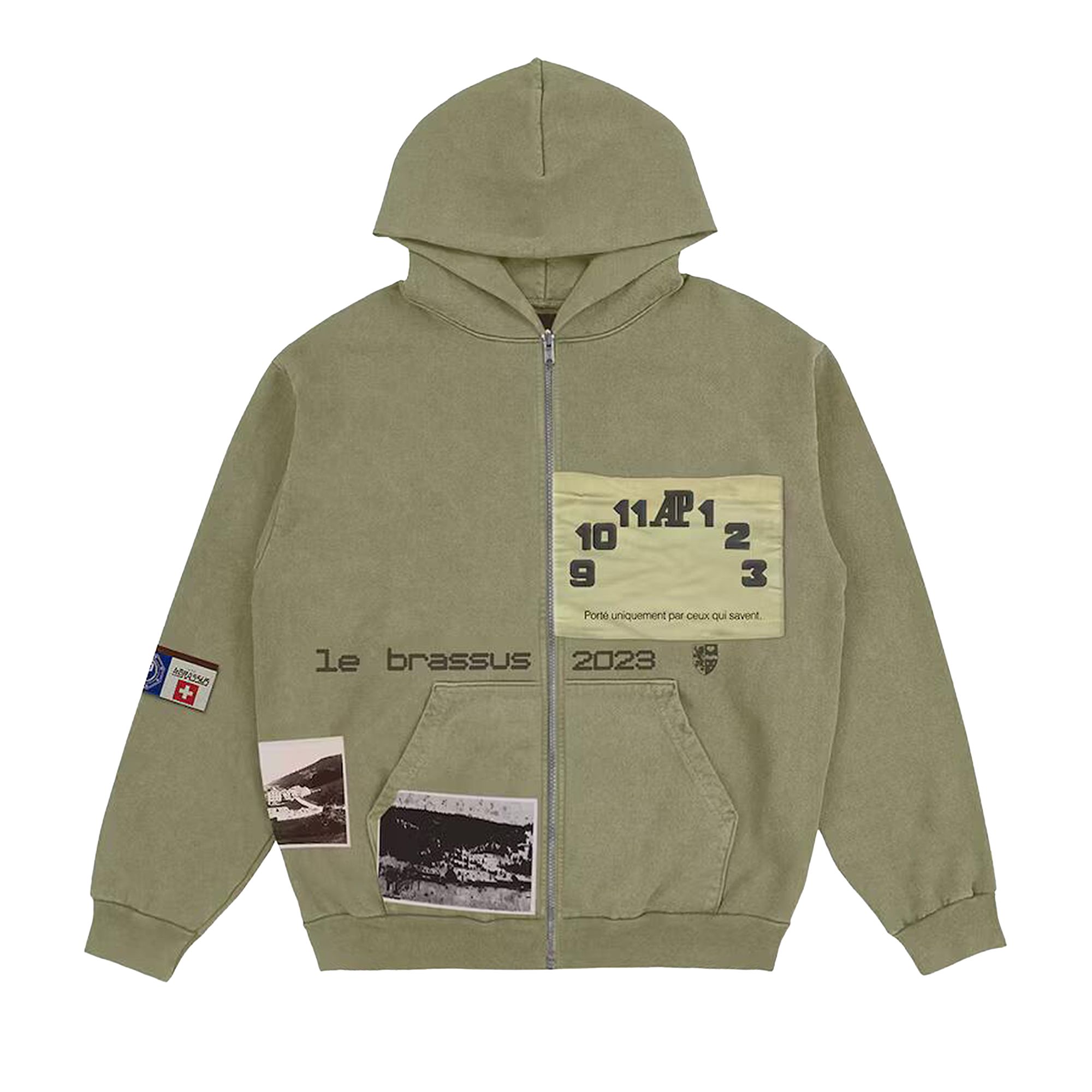 Pre-owned Cactus Jack By Travis Scott X Audemars Piguet Le Brassus Zip-up Hoodie 'khaki Brown' In Green
