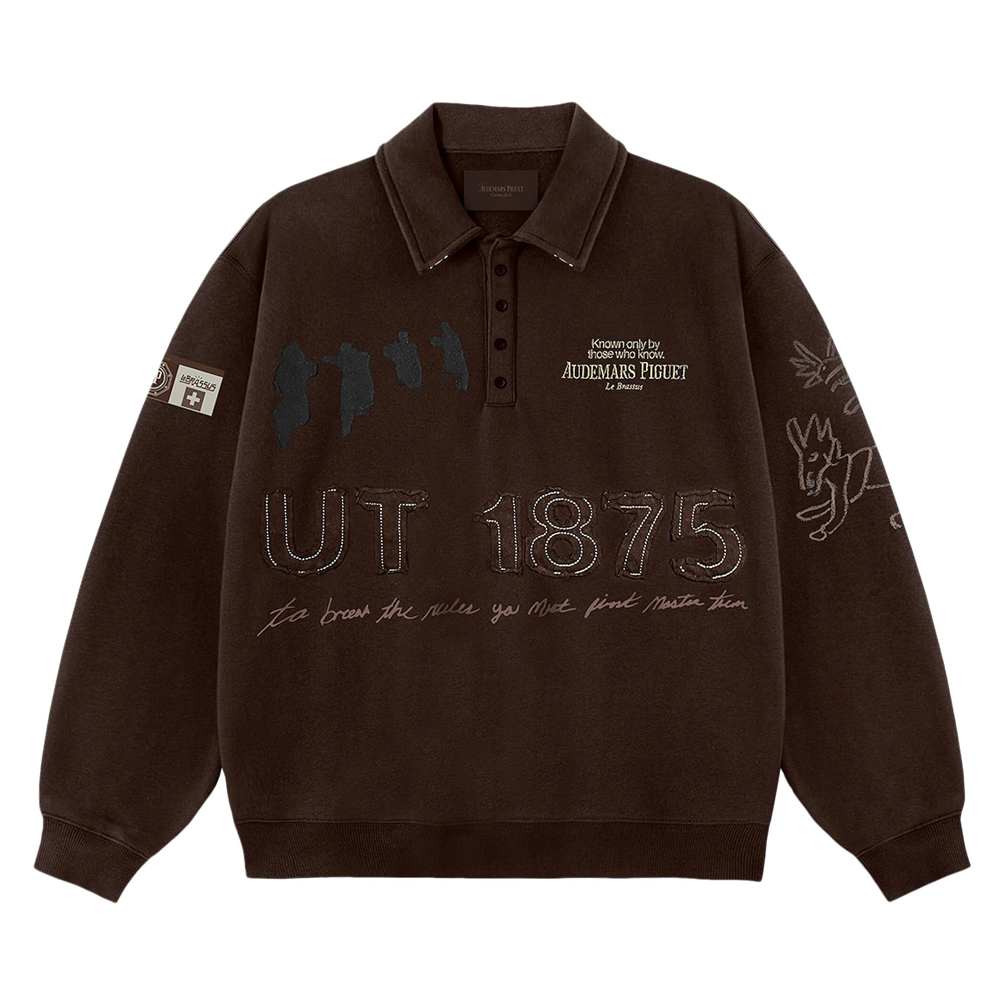 Cactus Jack by Travis Scott x Audemars Piguet Rugby Sweater 'Brown' | Men's Size L