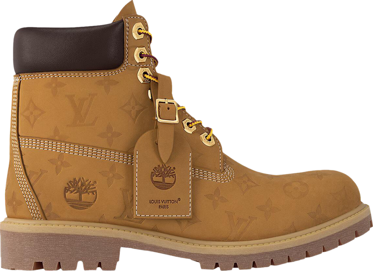 Louis Vuitton x 6 Inch Ankle Boot Embossed Monogram   Wheat