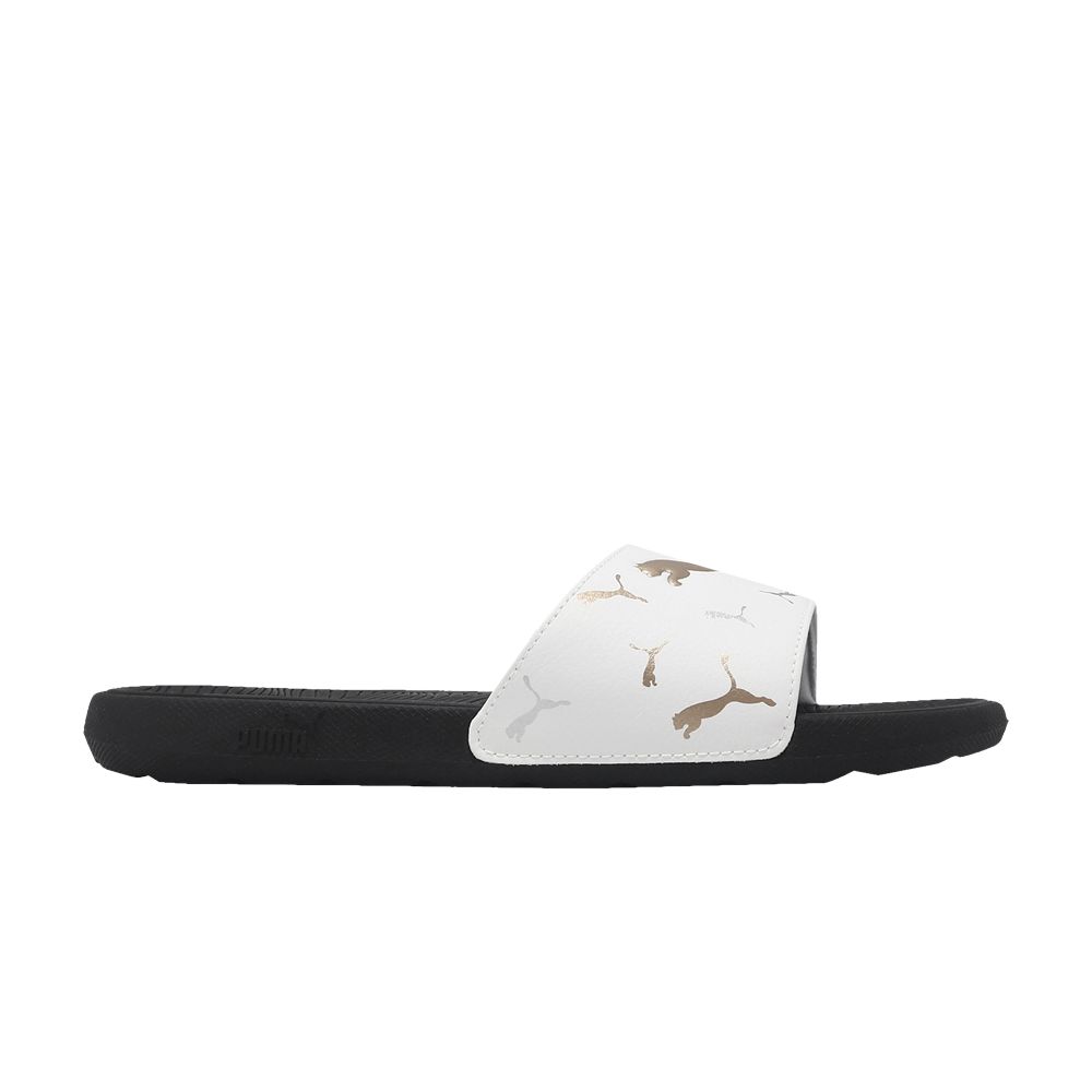 Pre-owned Puma Wmns Cool Cat 2.0 Slide 'toss - White Team Gold' | Women's Size 10