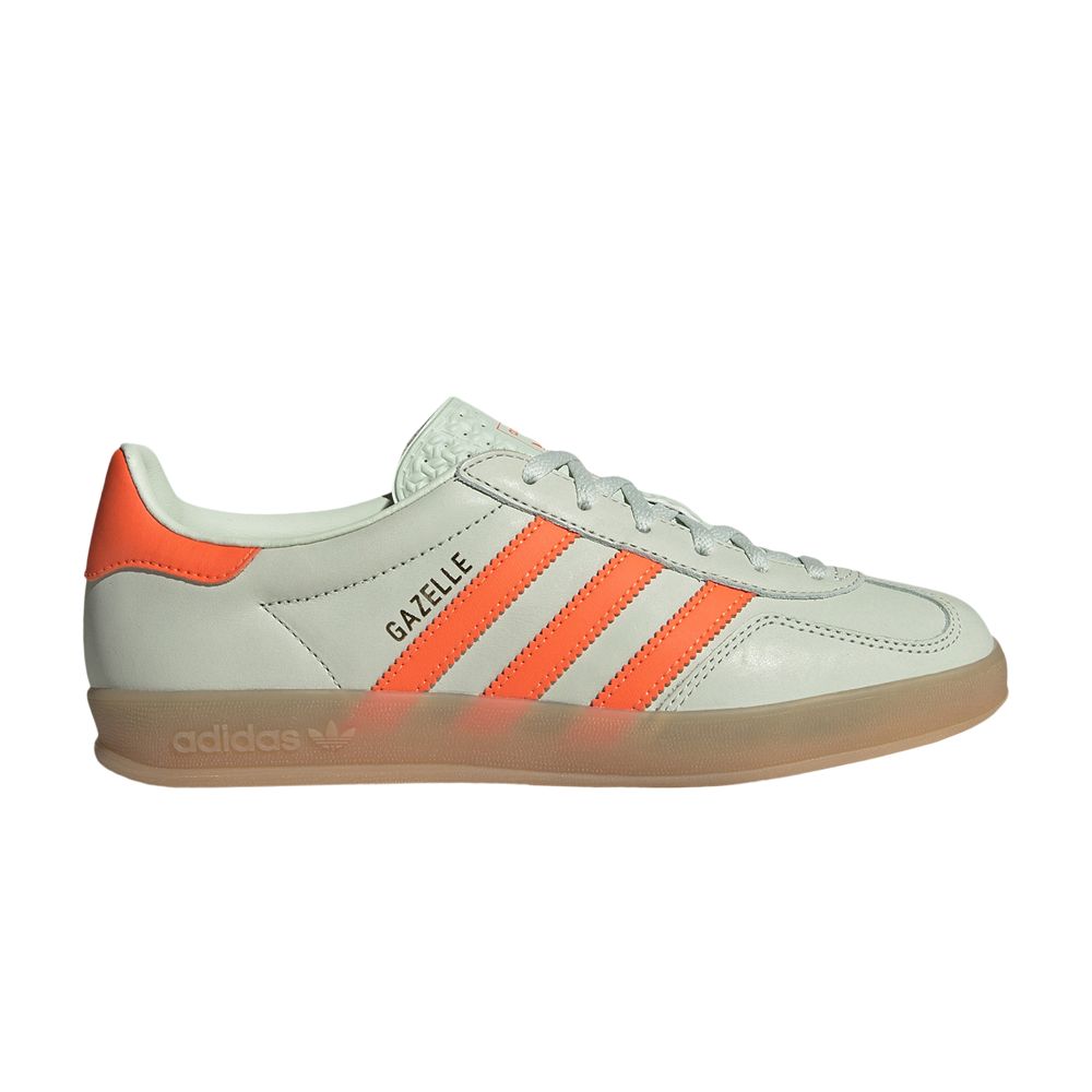 Pre-owned Adidas Originals Wmns Gazelle Indoor 'linen Green Solar Orange'