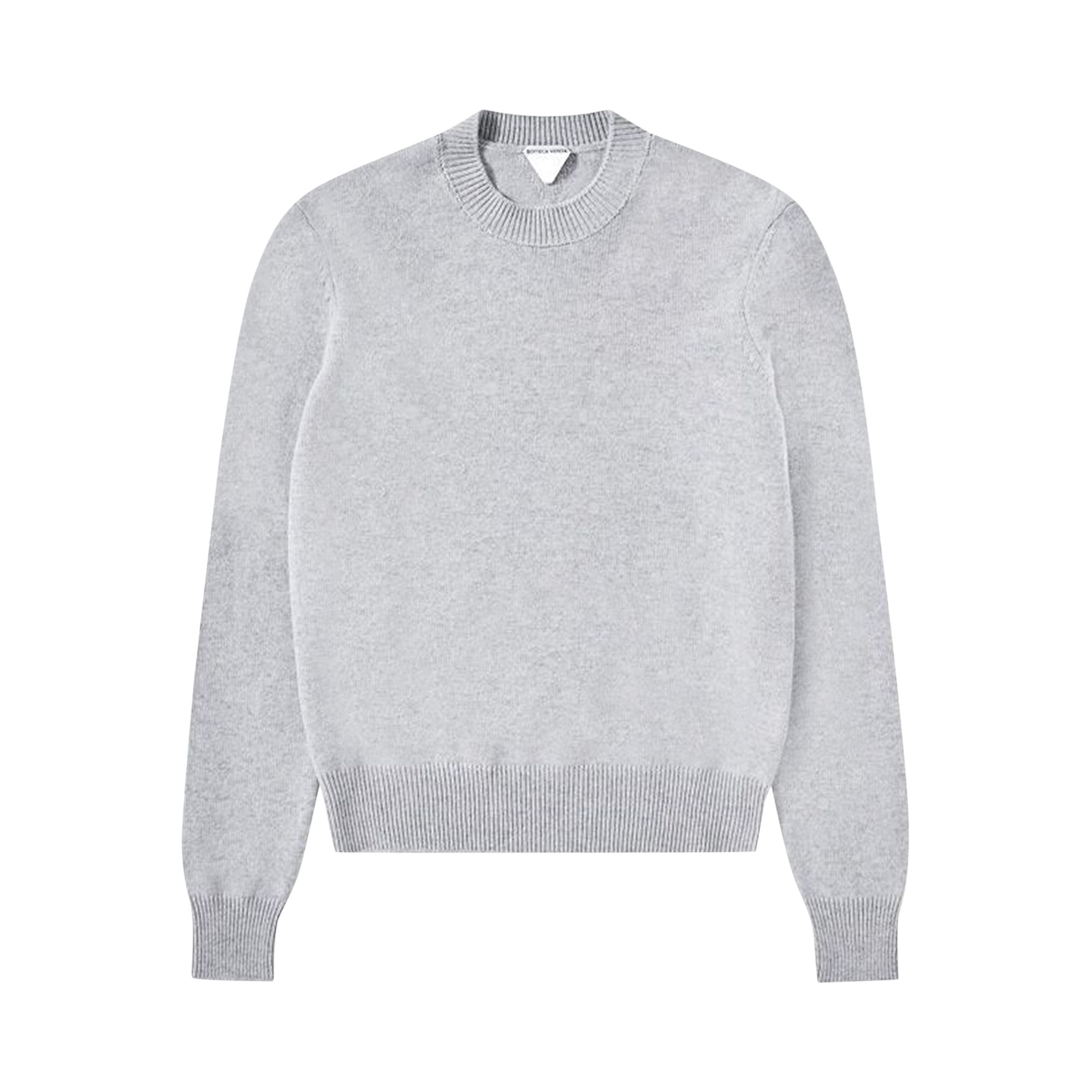 Bottega Veneta Crewneck Knitted Jumper 'Veil Melange' | Grey | Women's Size L