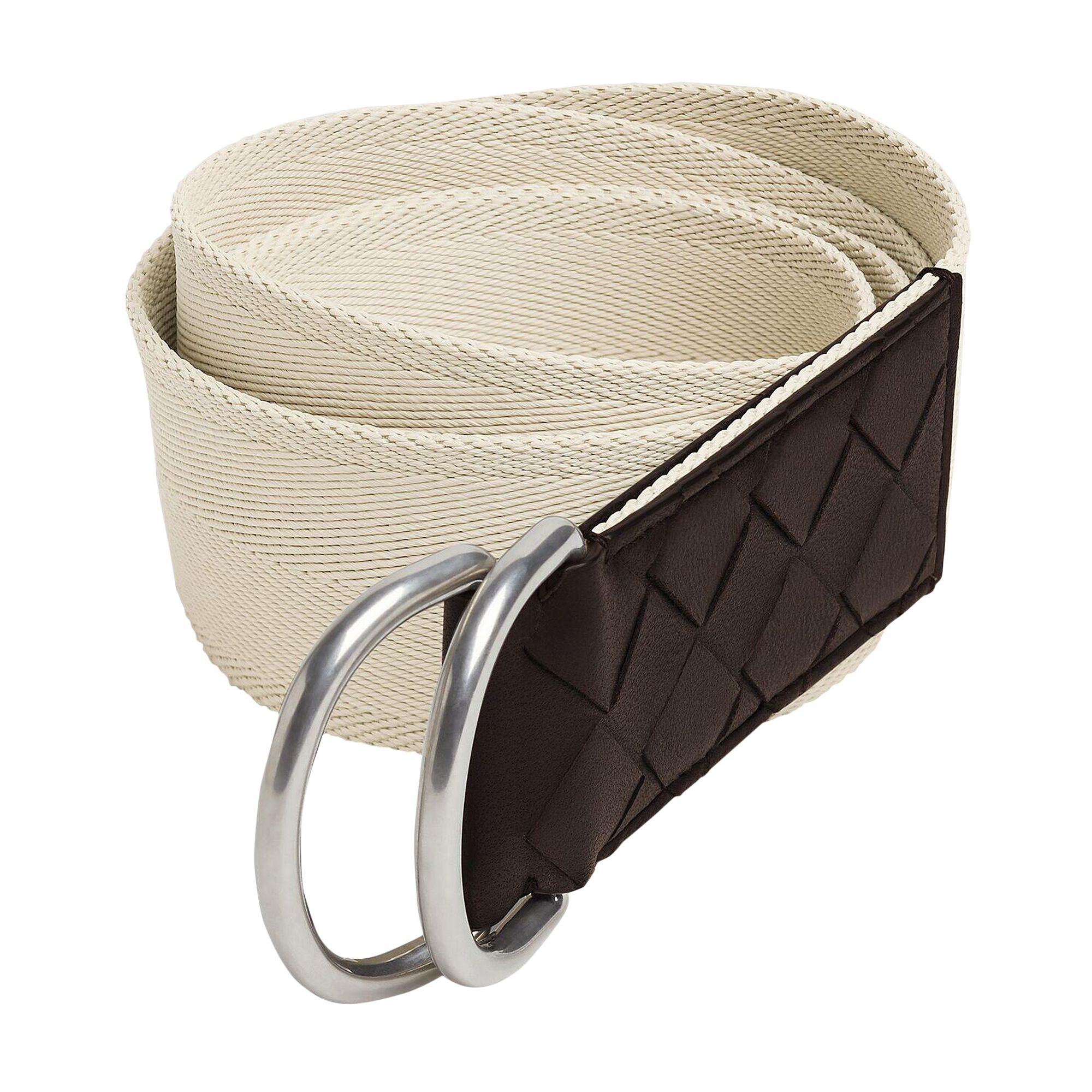 Bottega Veneta Webbing Nastro Belt 'Plaster/Silver' | Black | Women's Size L