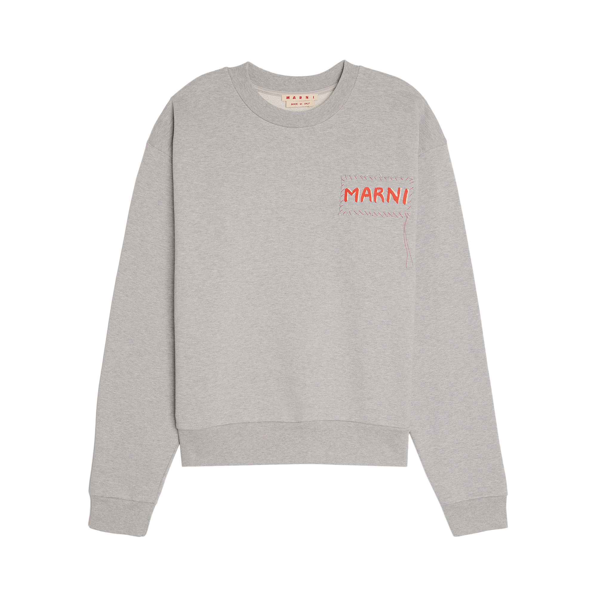 Pre-owned Marni Dripping Flower Jersey Sweatshirt 'sodium' | Grey | Men's Size 46