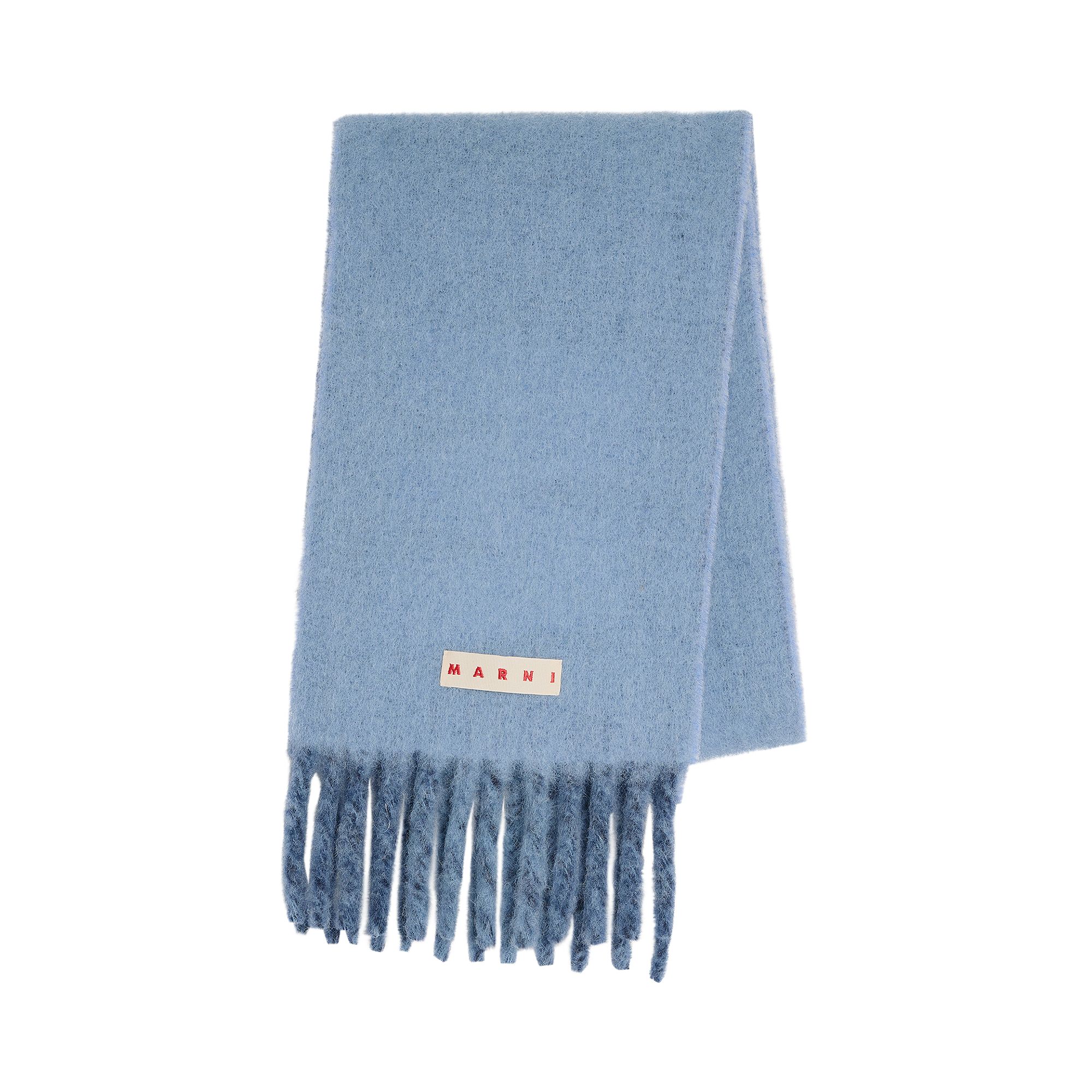 Marni Logo Striped Wool Scarf 'Light Blue' | Men's Size Onesize