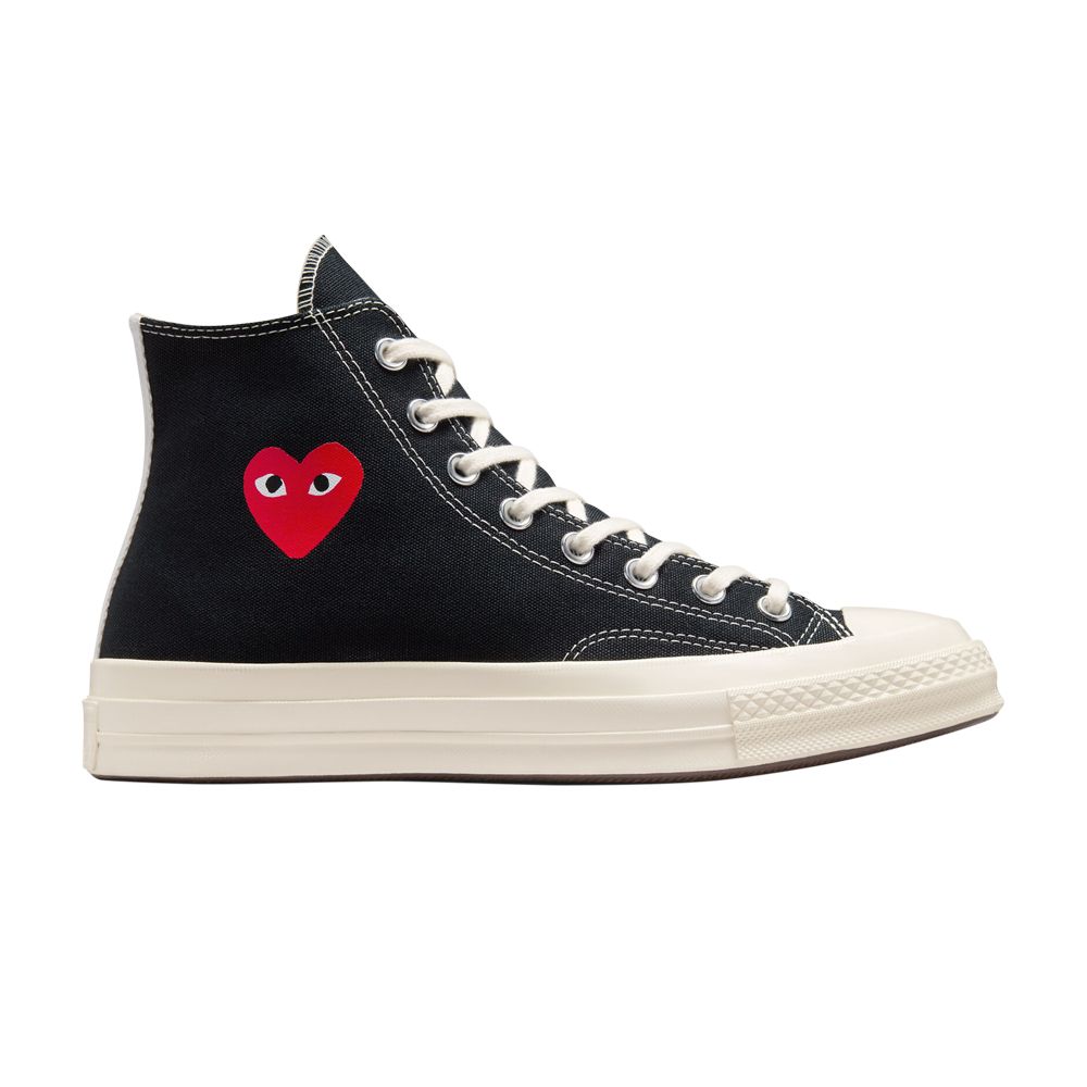 Converse Comme des Garçons PLAY x Chuck 70 High 'Single Heart - Black' | Men's Size 8
