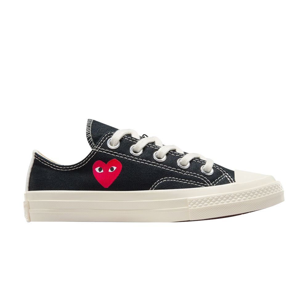 Pre-owned Converse Comme Des Garçons Play X Chuck 70 Low Ps 'single Heart - Black' | Kid's Size 11