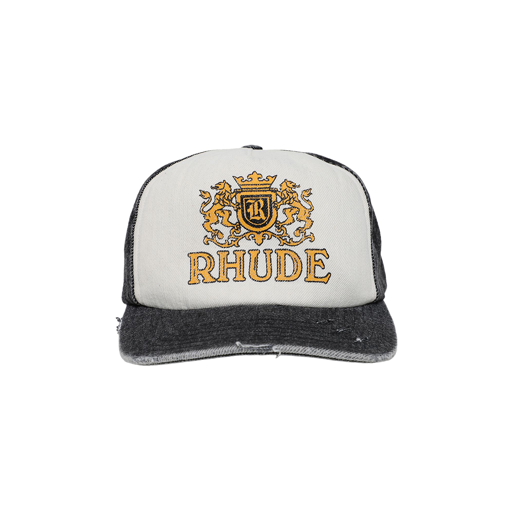 Pre-owned Rhude Structured Hat 3 'black/cream'