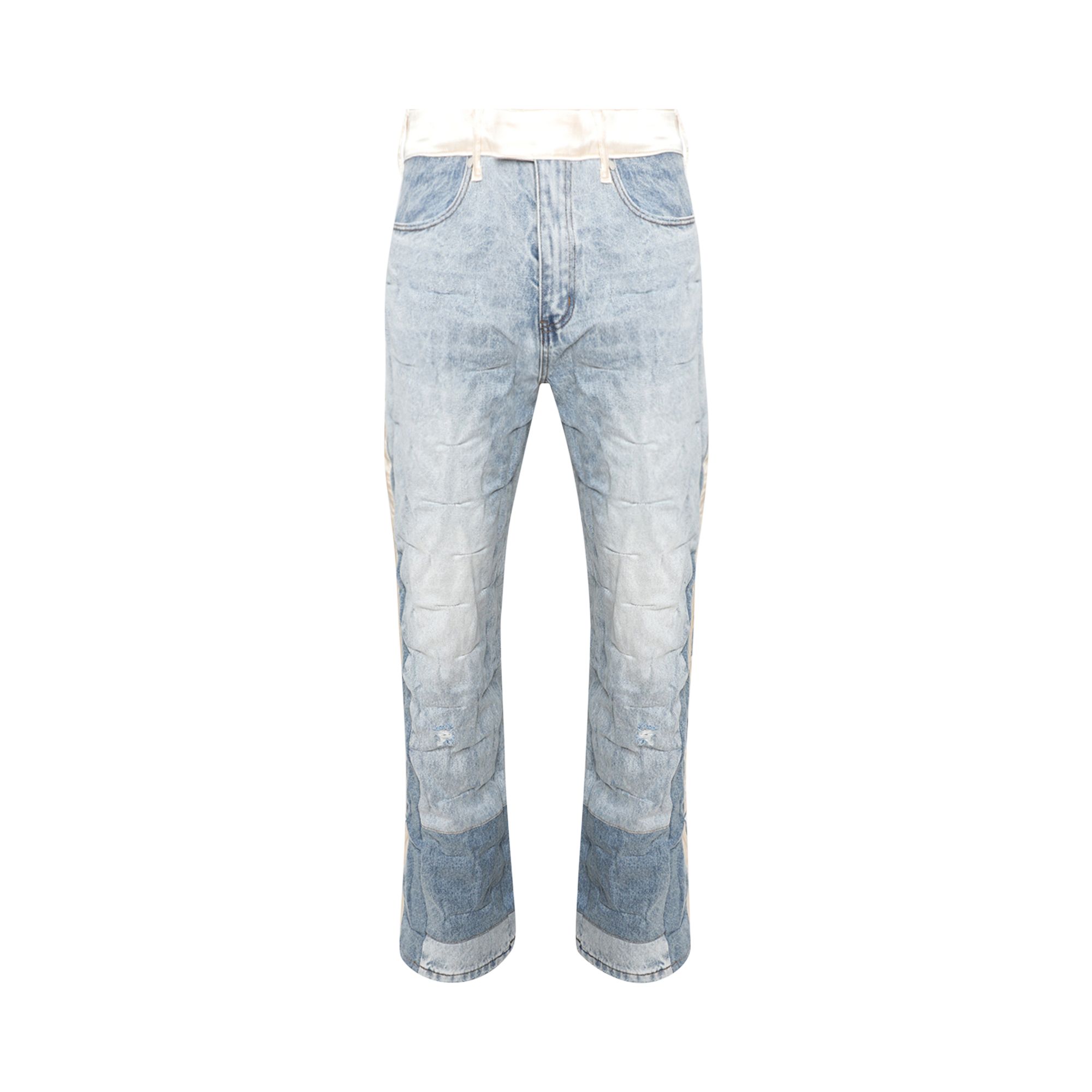 Pre-owned Who Decides War Gathered Tuxedo Denim Pant 'sky' | Blue | Men's Size 36
