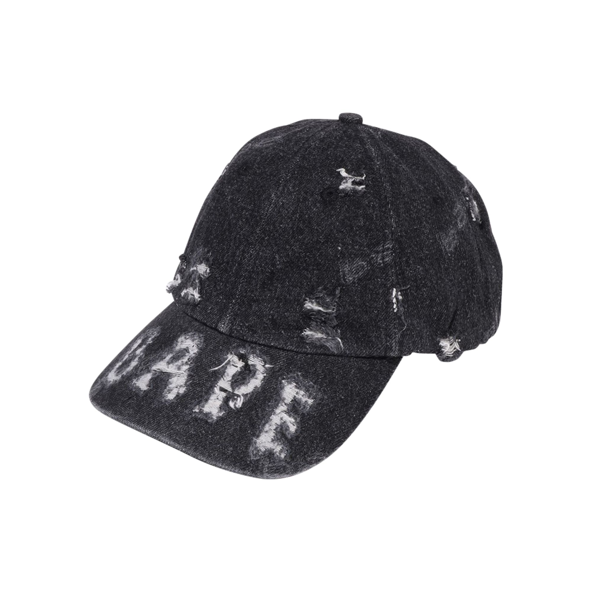 Pre-owned Bape Denim Distressed Logo Cap 'black' | Men's Size Onesize