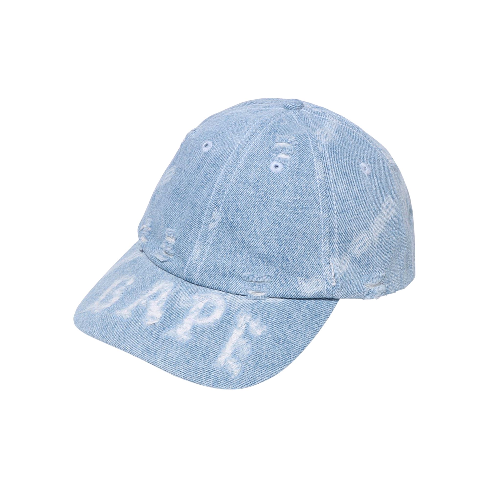 BAPE Denim Distressed Logo Cap 'Light Indigo' | Blue | Men's Size Onesize