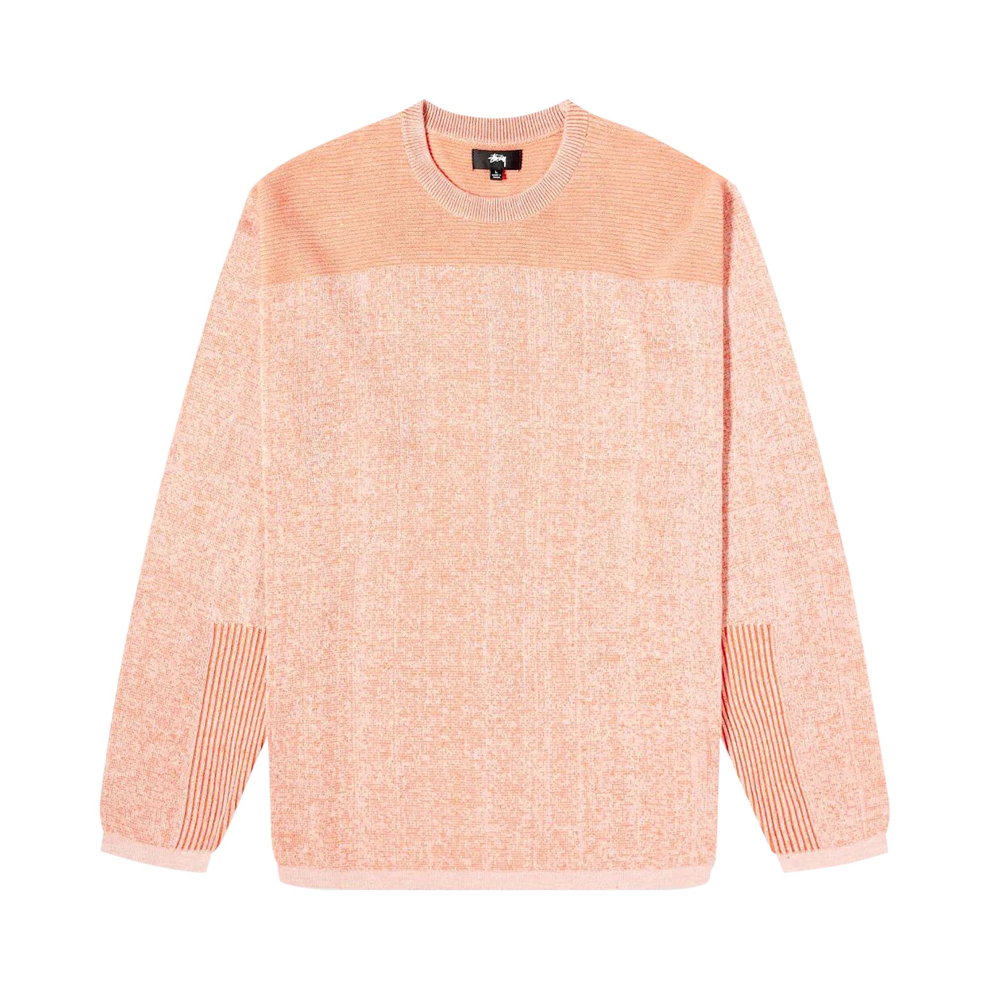 Stussy Engineered Panel Sweater 'Orange' | Men's Size S