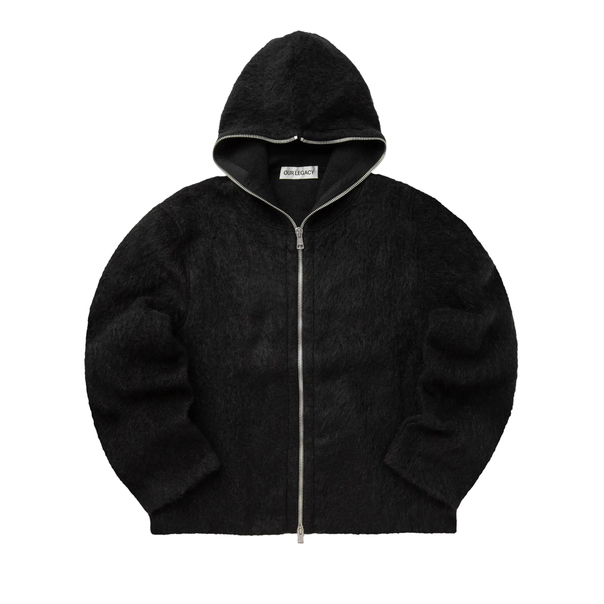 Pre-owned Our Legacy Full Zip Hoodie 'black' | Men's Size 48