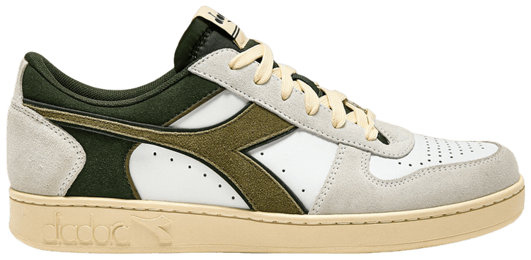 Diadora Magic Basket Low White Kombu Green