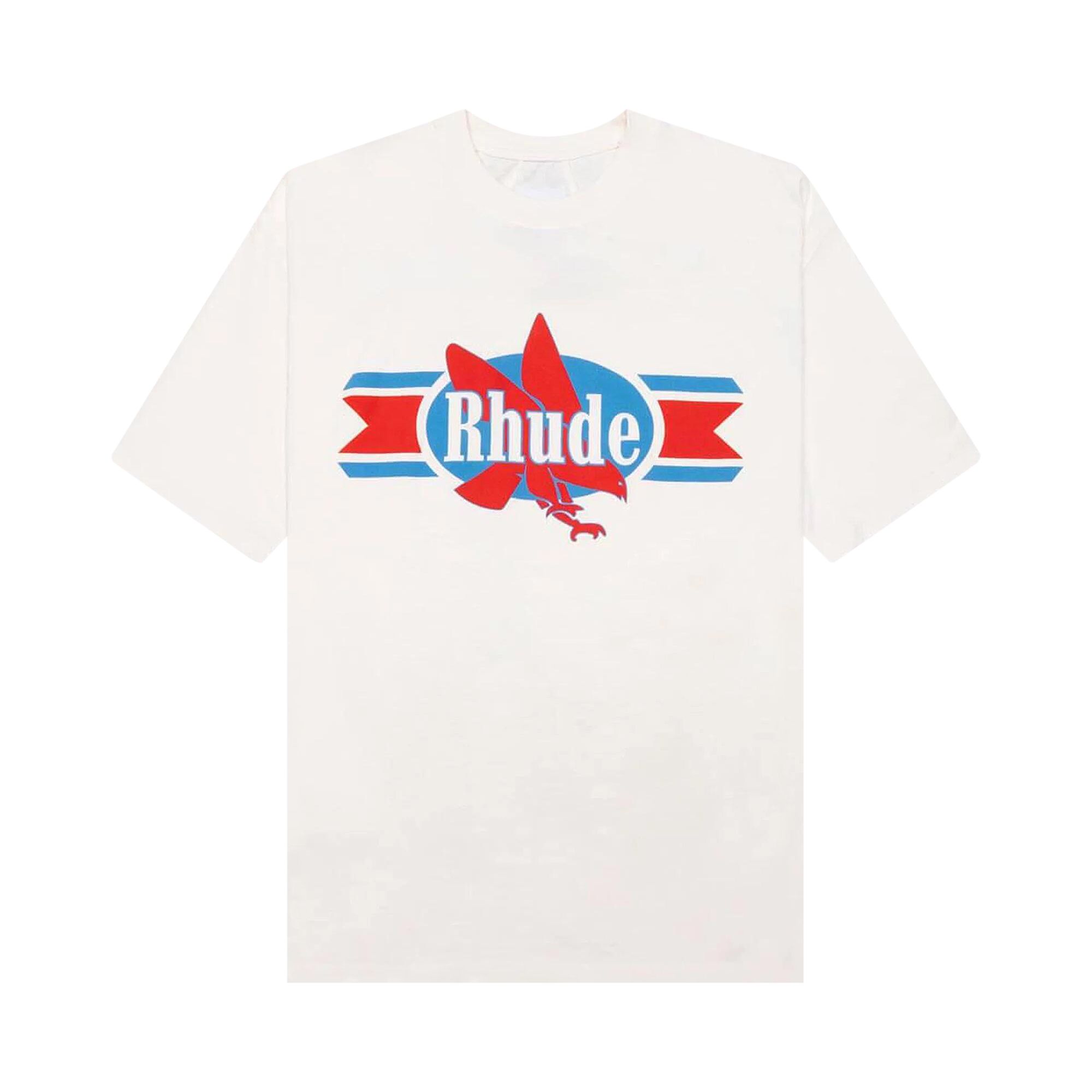 Rhude Chevron Eagle Tee 'Vintage White' | Men's Size XL